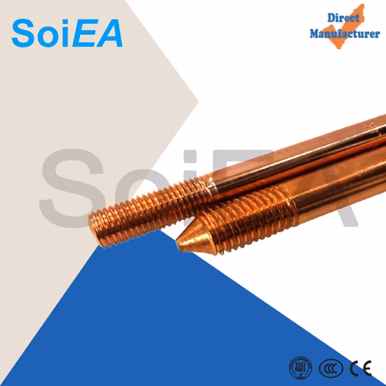 CE 인증 스테인레스 스틸 화학 접지 막대 구리 클래드 강철 지구 막대 스테인레스 스틸 부식 방지 접지 막대